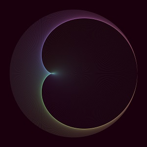 Go to an SVG image of a string art of a cardioid.