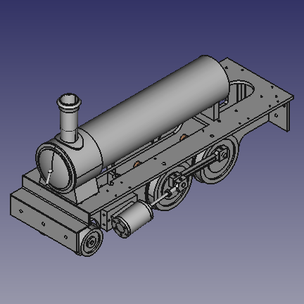 Go to article about 3D Model steam loc.